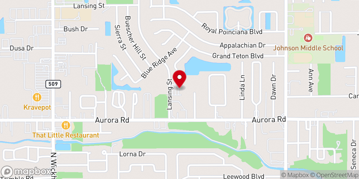 Map showing location of PromiseLand Church