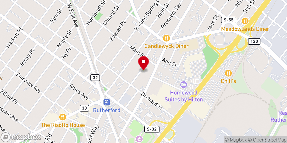 Map showing location of John Wesley Methodist Church