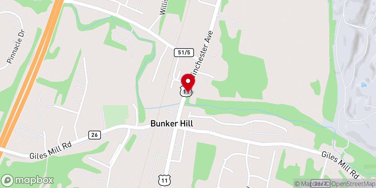 Map showing location of Morgan Morgan Monument