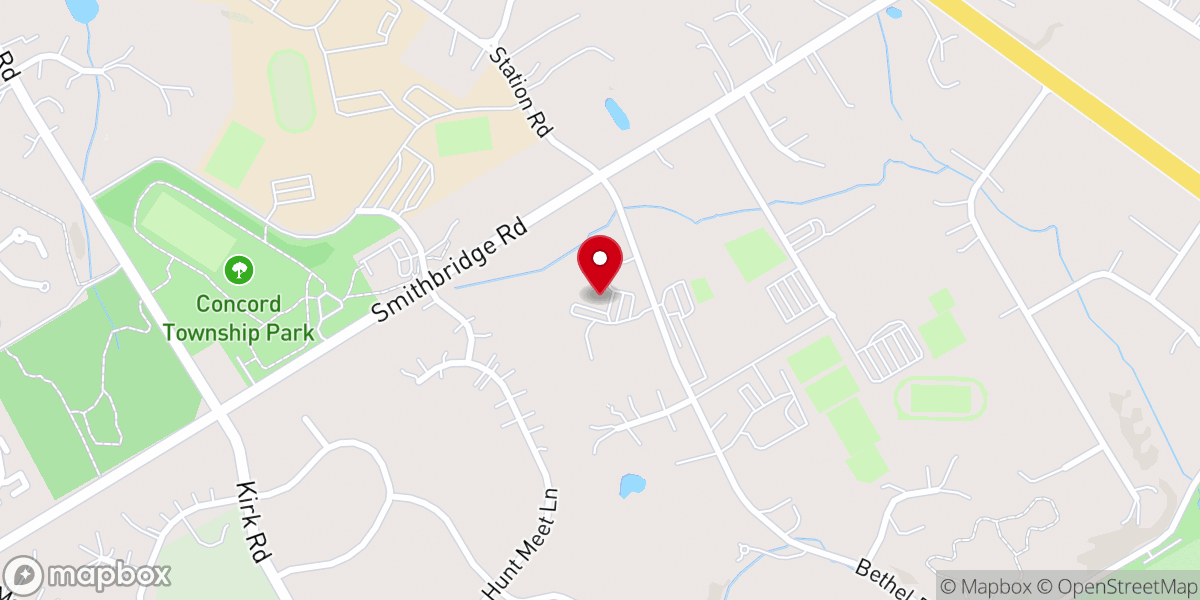 Map showing location of Concord Liberty Presbyterian