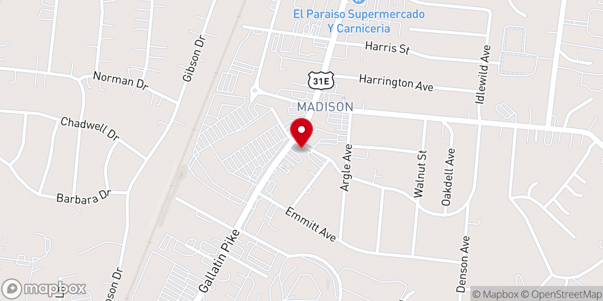 Map showing location of New Springs Assembly of God