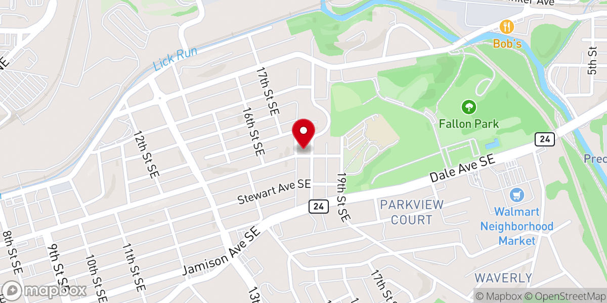 Map showing location of Cornerstone Baptist Church