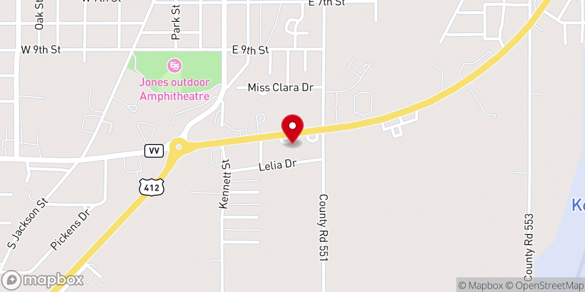 Map showing location of Faith Christian Center