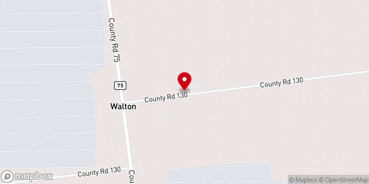 Map showing location of Flat Branch Church of Christ