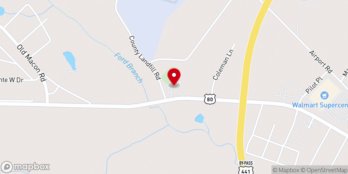 Map showing location of Bethsaida Baptist Church, Dublin, GA