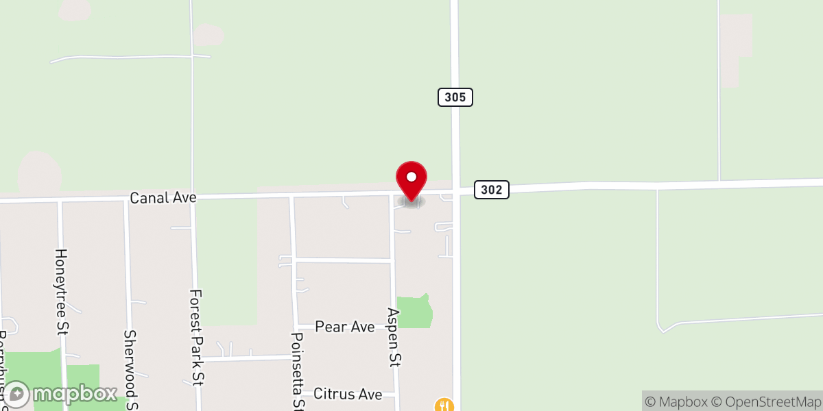 Map showing location of Life Church Bunnell