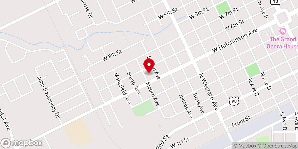 Map showing location of Love of Christ Baptist Church