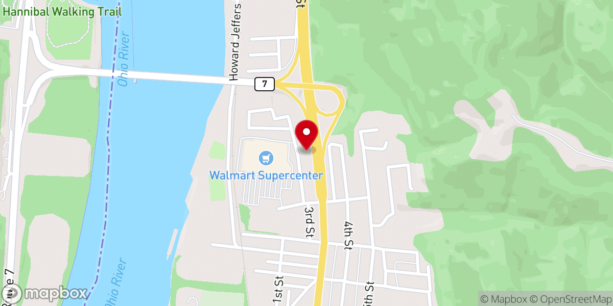 Map showing location of Bridge Street Church of Christ