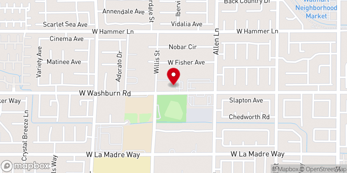 Map showing location of North Las Vegas Baptist Church