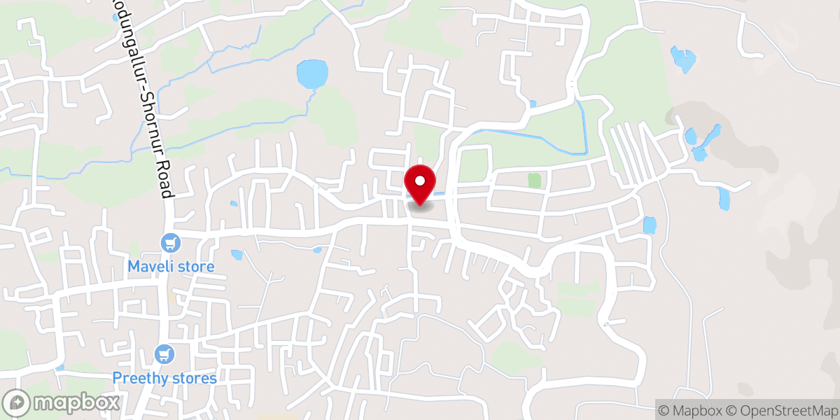Map showing location of St. Benedict's Church, Shanthipuram