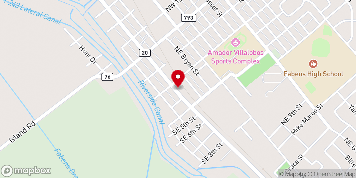 Map showing location of Revive Church Fabens