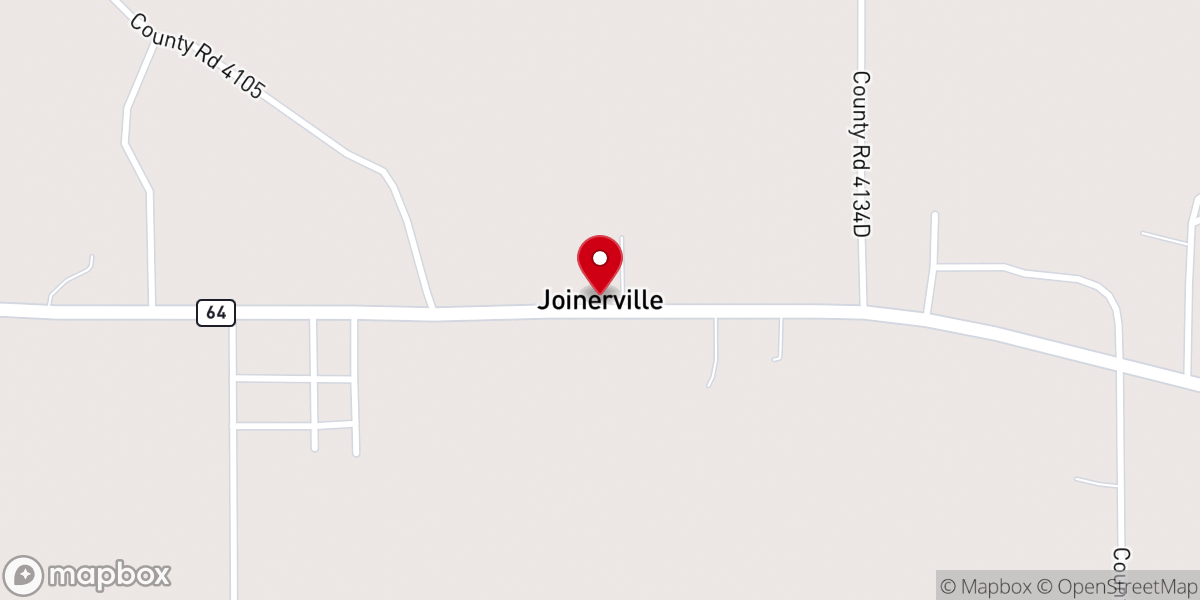 Map showing location of Joinerville