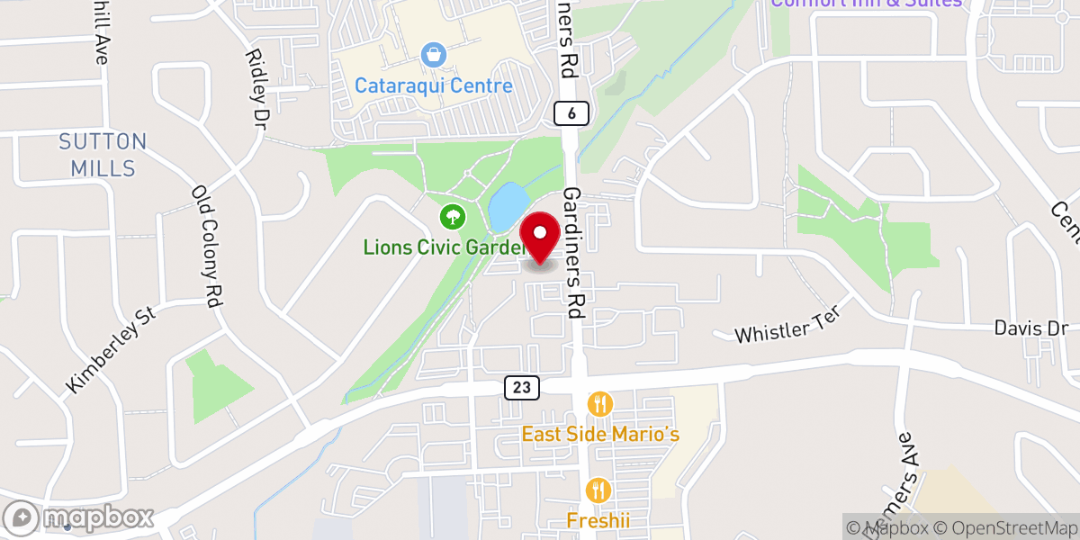 Map showing location of Bayridge Alliance Church
