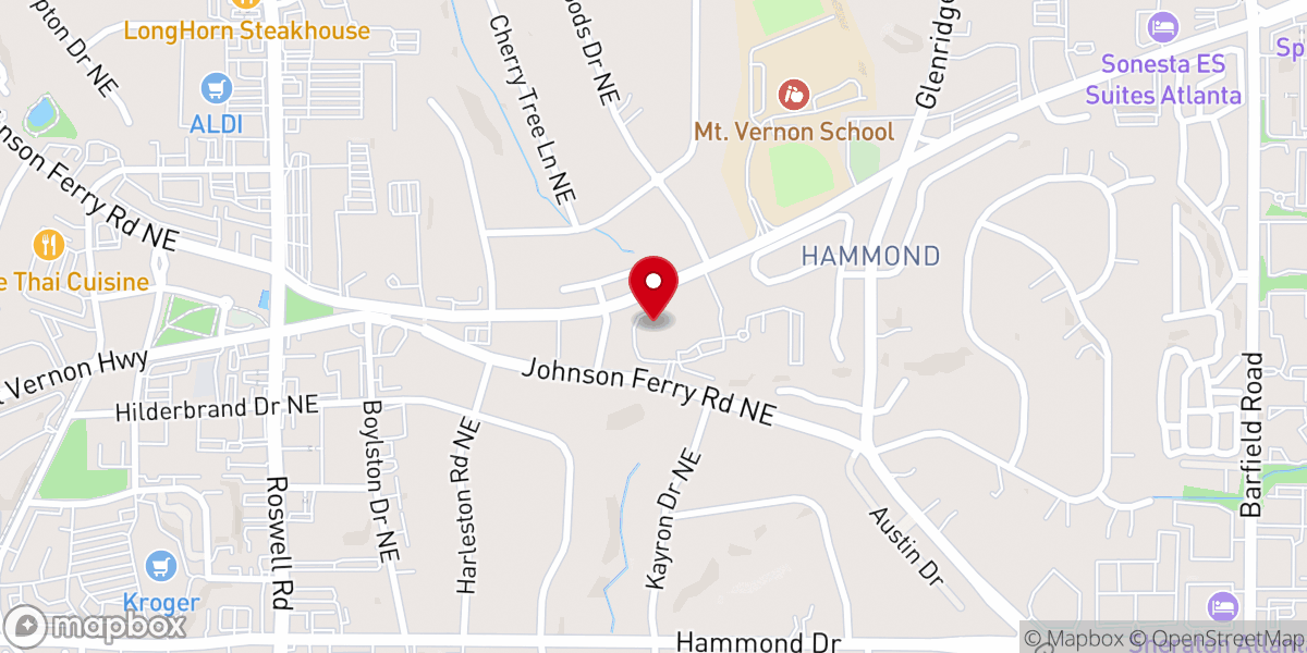Map showing location of Mount Vernon Presbyterian Church