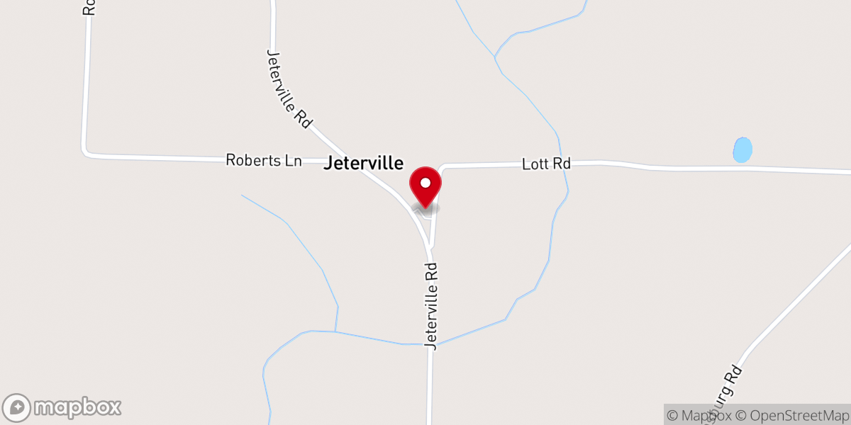 Map showing location of Mount Olive Holiness Church