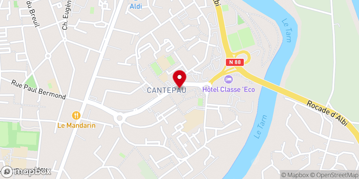 Map showing location of Centre Paroissial