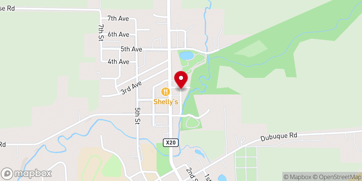 Map showing location of Springville