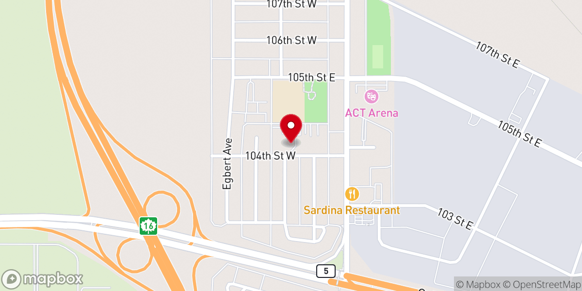 Map showing location of Sutherland Evangelical Church