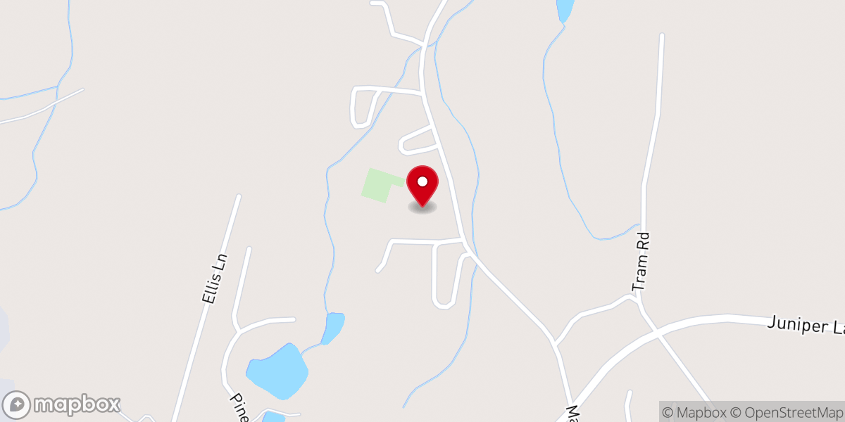 Map showing location of Beulah Hill Baptist Church