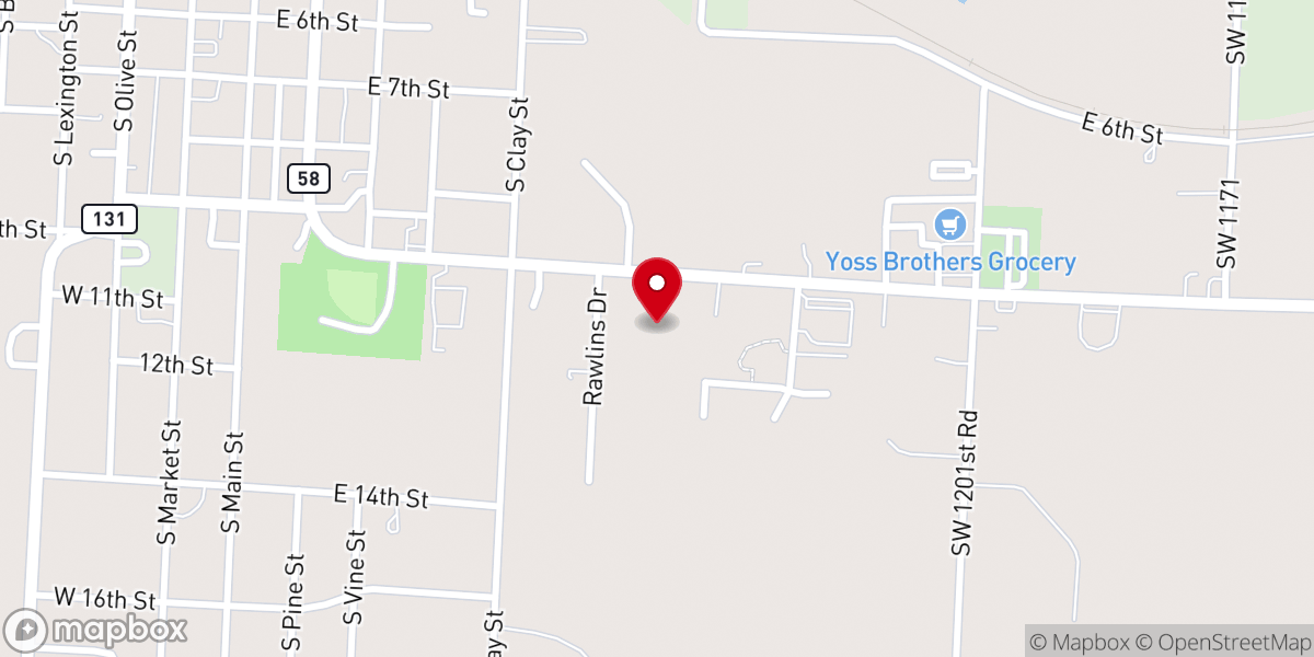 Map showing location of Holden United Methodist Church