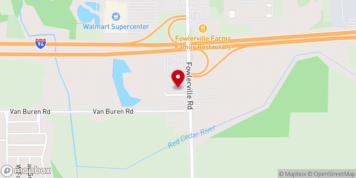 Map showing location of Fowlerville Church of the Nazarene