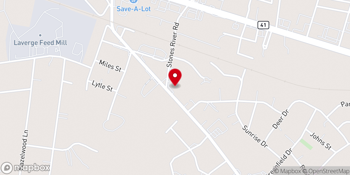 Map showing location of Grace Church Assembly of God