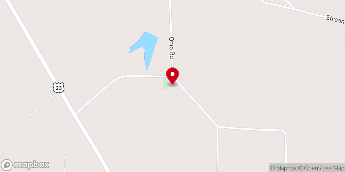 Map showing location of Unity Baptist Church