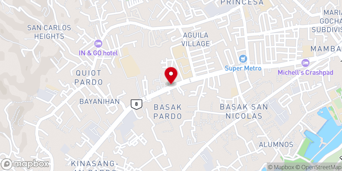 Map showing location of Holy Cross Parish
