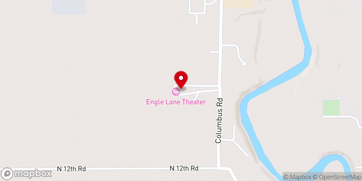 Map showing location of Engle Lane Theatre
