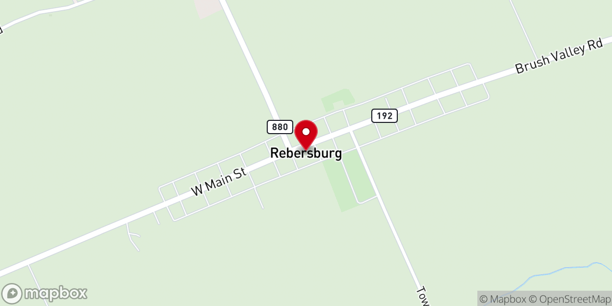 Map showing location of Rebersburg