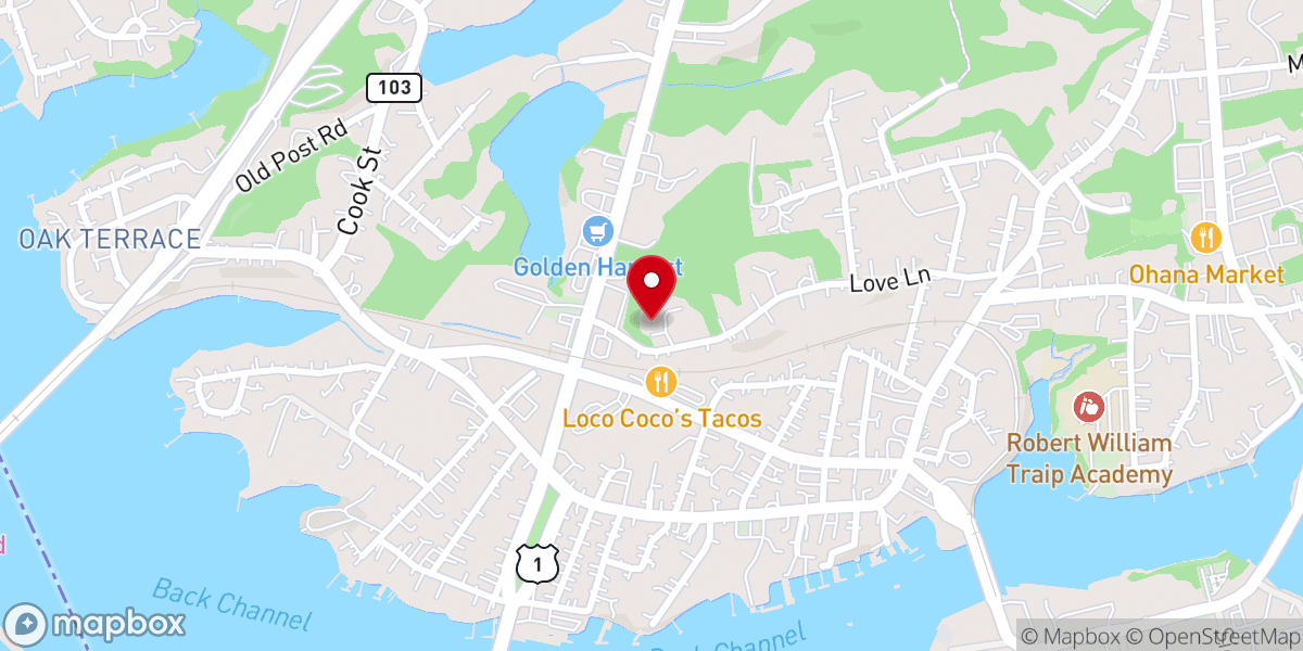 Map showing location of Church of Christ