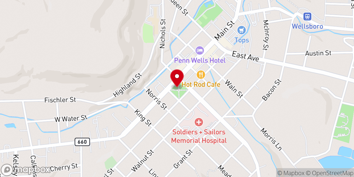 Map showing location of The Green