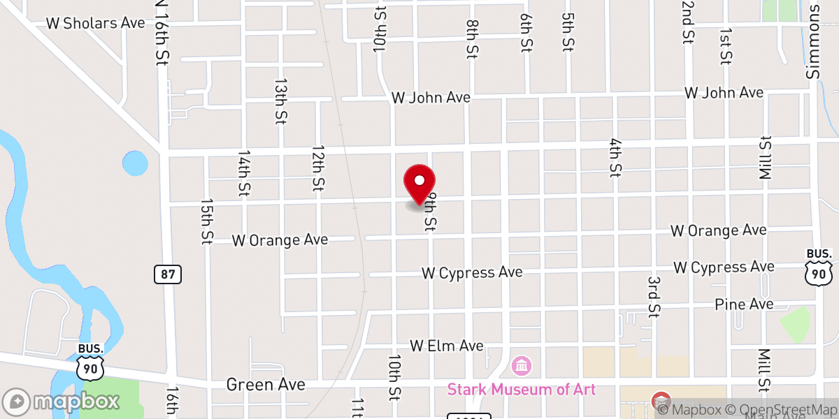 Map showing location of Bethlehem Church of the Nazarene
