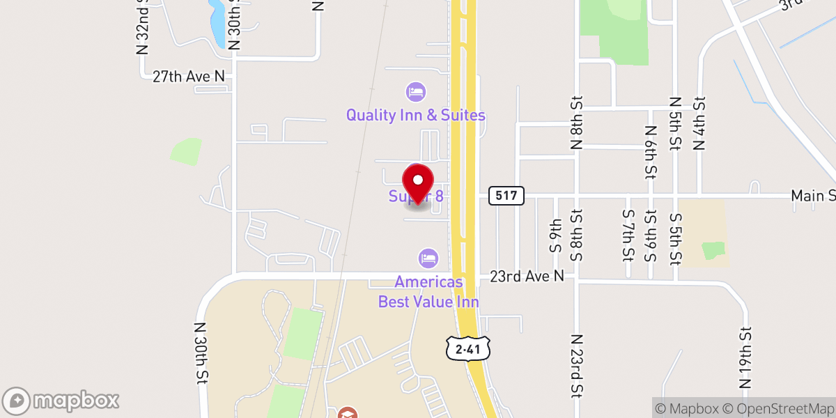 Map showing location of Our Saviour Lutheran Church