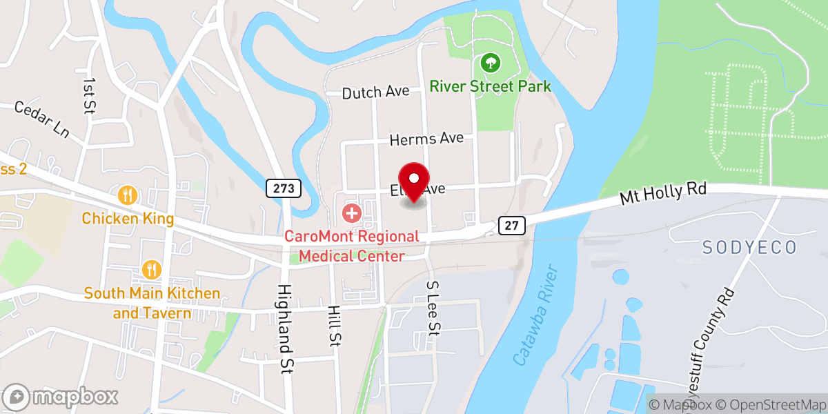 Map showing location of Chapel Baptist Church