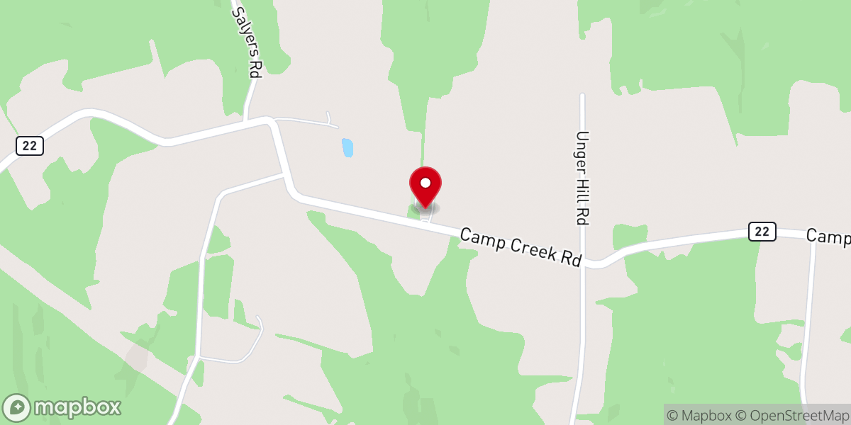 Map showing location of Mt Olive Community Church