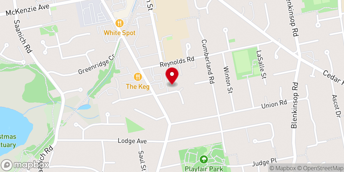 Map showing location of St. Peter's Anglican Church