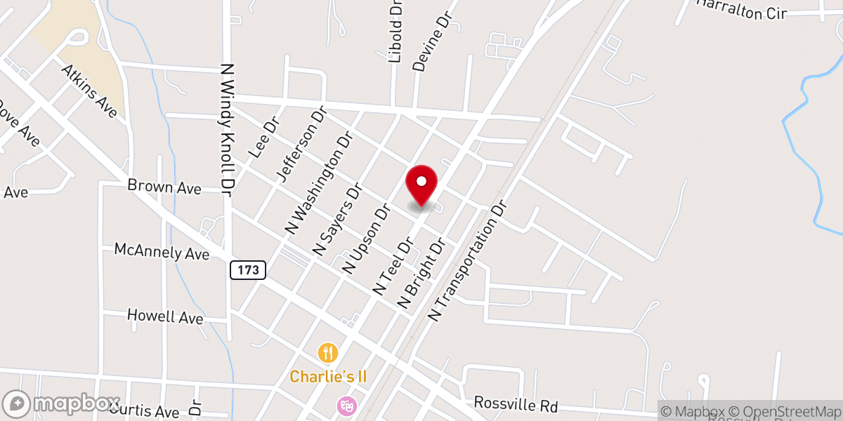 Map showing location of Mount Zion Christan Fellowship