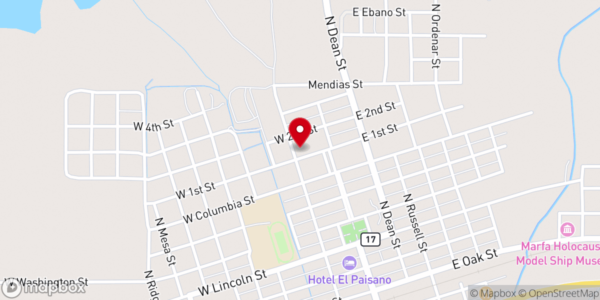 Map showing location of Big Bend Baptist Association