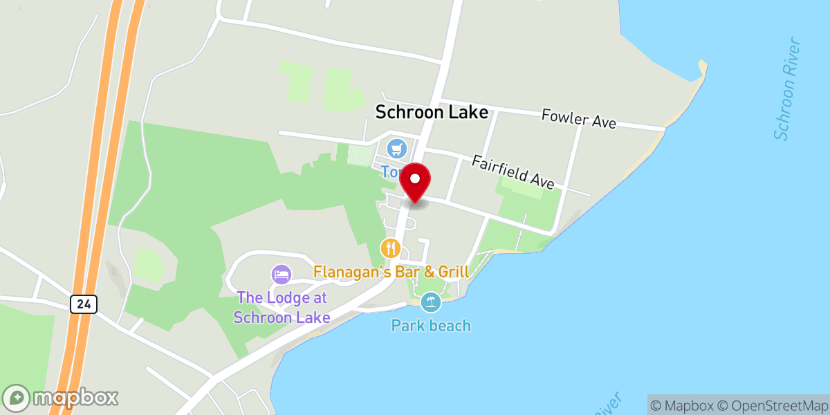 Map showing location of Schroon Lake Food Pantry