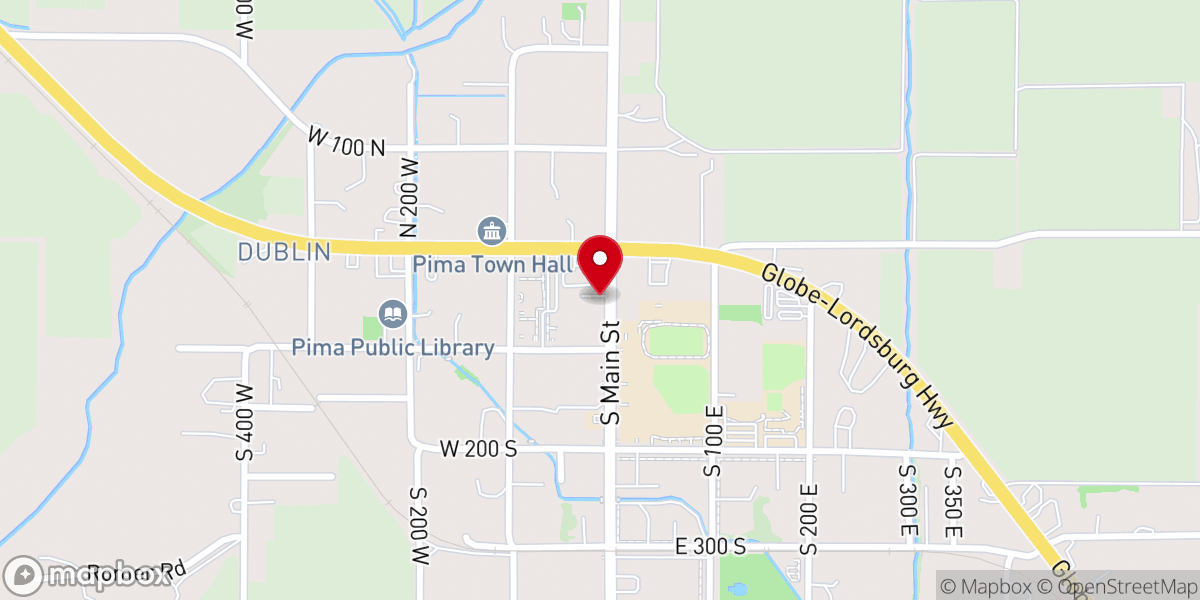 Map showing location of St. Martin de Porres Mission