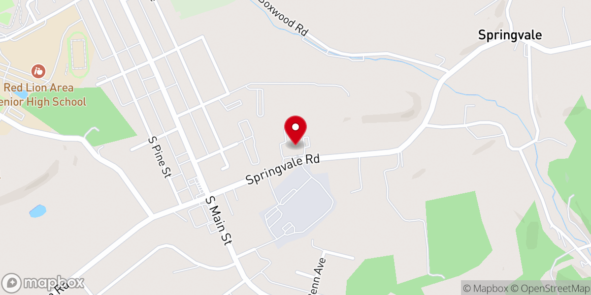 Map showing location of Red Lion Bible Church
