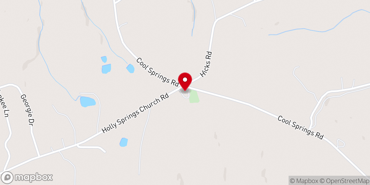 Map showing location of Cool Springs United Methodist Church