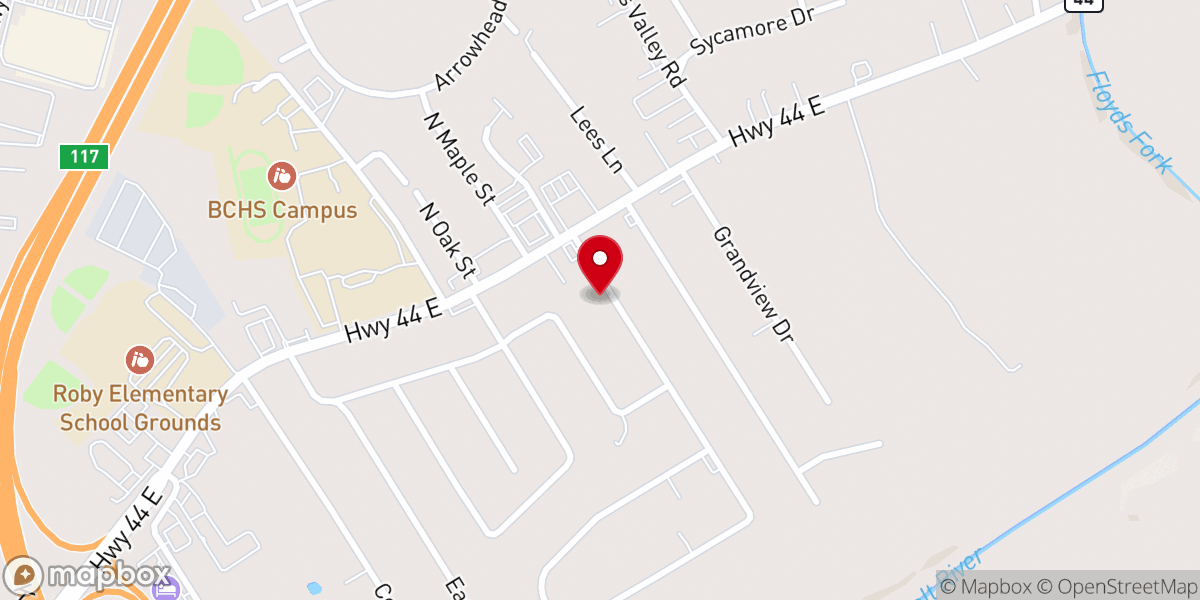 Map showing location of Immanuel Baptist Church