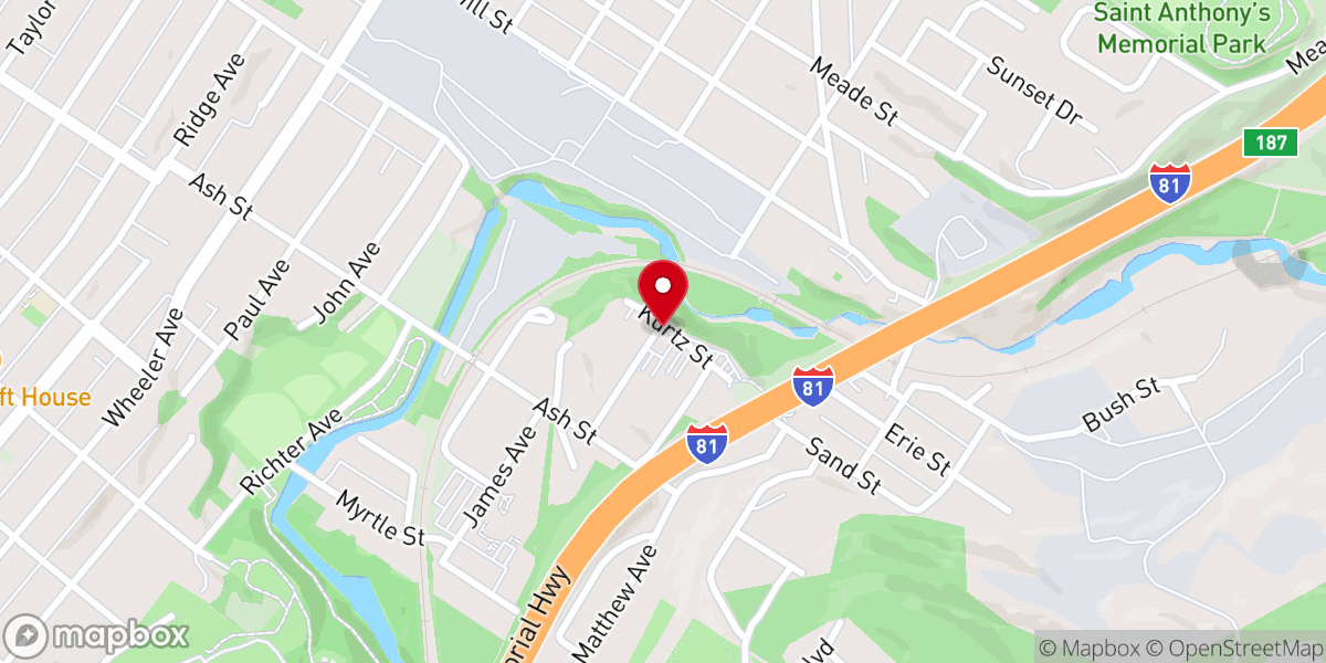 Map showing location of St Rocco's Rectory/Church