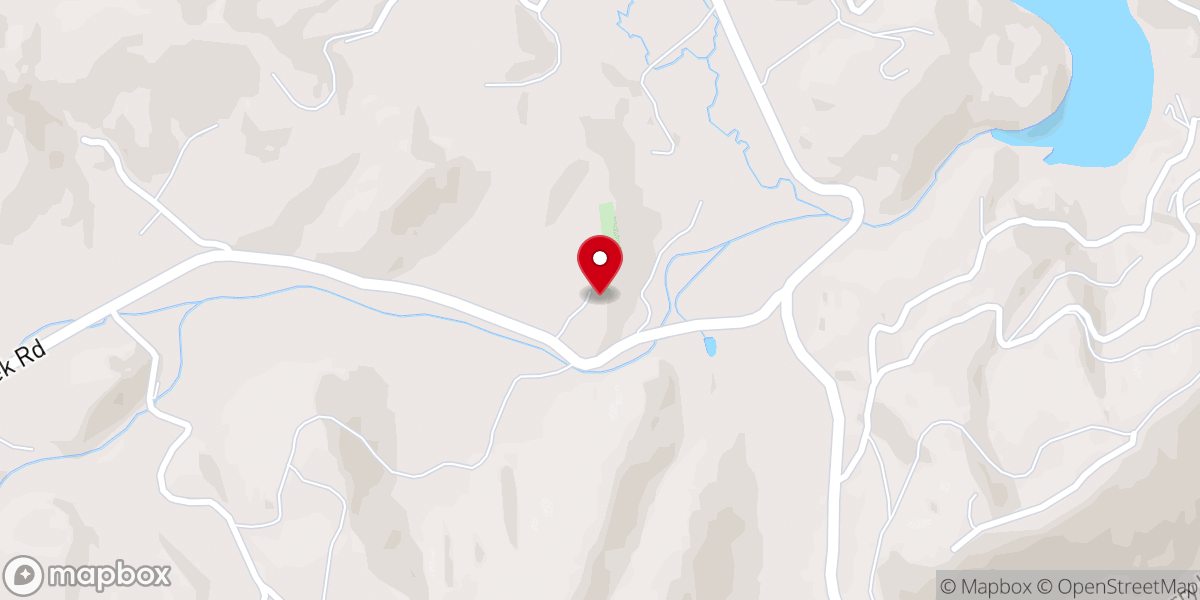 Map showing location of Pine Creek Baptist Church