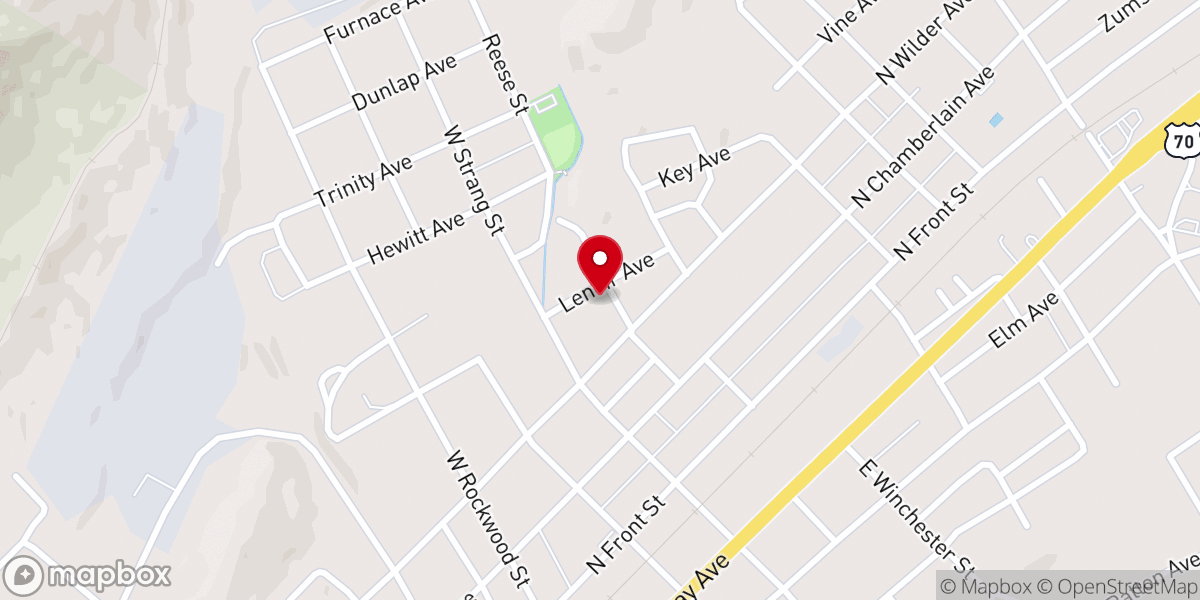 Map showing location of Brickyard Springs Community Worship Center