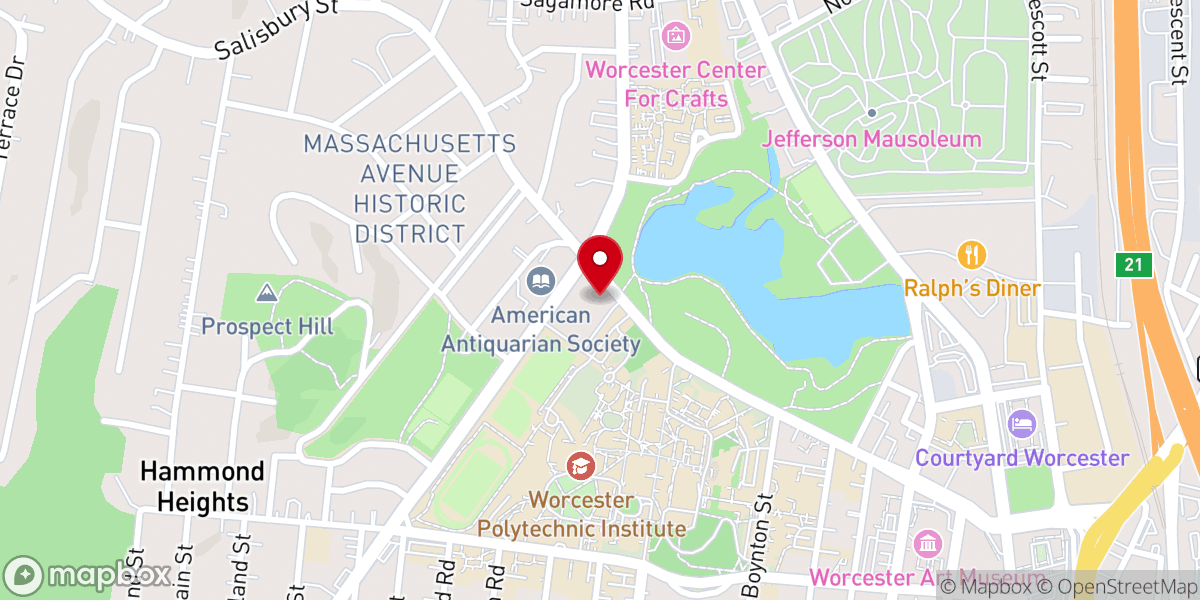 Map showing location of First Baptist Church