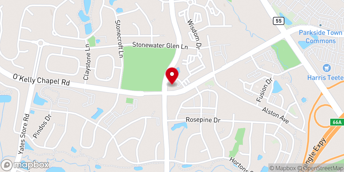 Map showing location of Kiddie Academy of West Cary