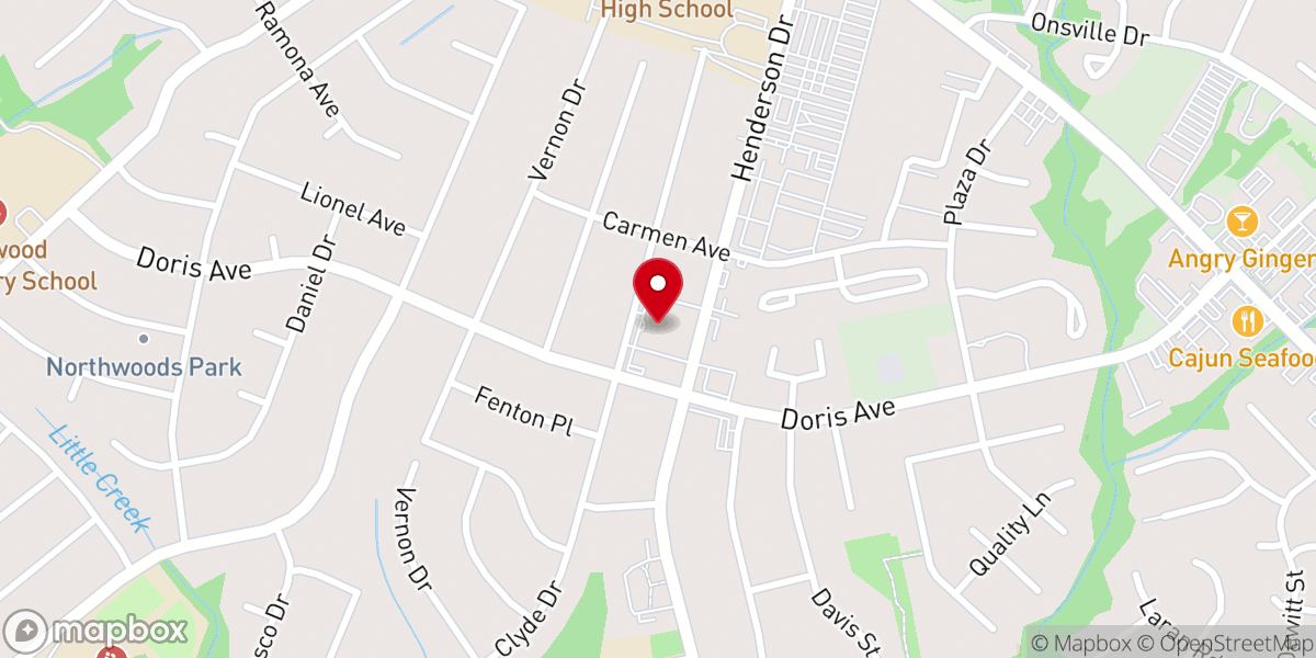 Map showing location of Brookwood Baptist Church